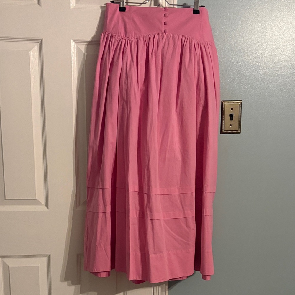Maeve Button-Waist Midi Skirt